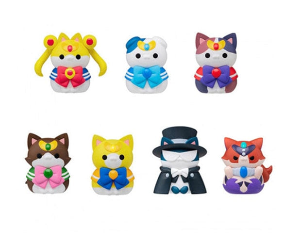 The "MEGA CAT PROJECT Pretty Guardian Sailor Moon" is a collectible series that combines the iconic characters from the "Sailor Moon" anime with the charming aesthetic of cute, stylized cats. A unique crossover that reimagines popular characters as adorable cat figures. The collection includes popular characters such as Sailor Moon, Sailor Mercury, Sailor Mars, Sailor Jupiter, Sailor Venus, and possibly more.
Size: 7cm x 5cm x 5cm/2.76 inches x 1.97 inches x 1.97 inches.