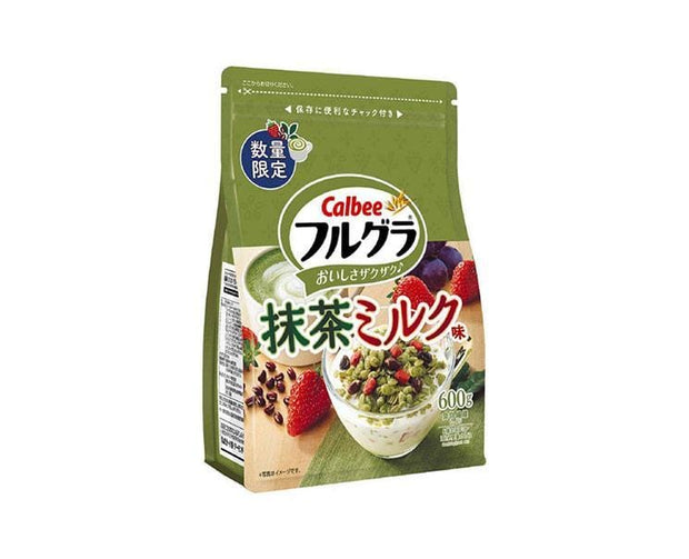 Calbee Full Granola Matcha Milk Cereal Food and Drink Sugoi Mart