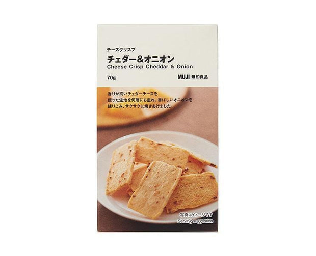 Muji Cheese Crisp: Cheddar and Onion Candy and Snacks, Hype Sugoi Mart