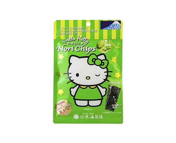 Hello Kitty Nori Chips (Wasabi Sesame) Candy and Snacks, Hype Sugoi Mart