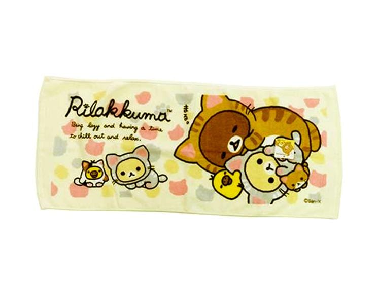 Rilakkuma with Cat Face Towel Home Sugoi Mart