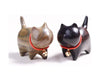 Wooden Cat Figurine Set of 2