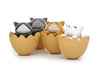 Cats Eggshell Figurine Set of 4