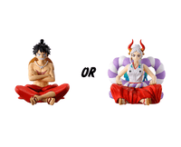 One Piece Luffy or Yamato Sitting Figures Gachapon