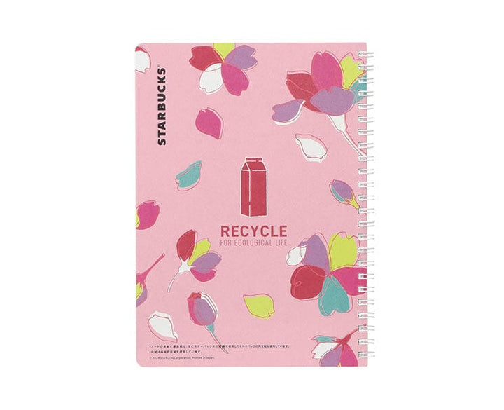 Starbucks Japan Sakura 2024 Ring Notebook Baby Pink