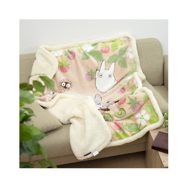 Ghibli Totoro Strawberry Half Blanket thumbnail 5