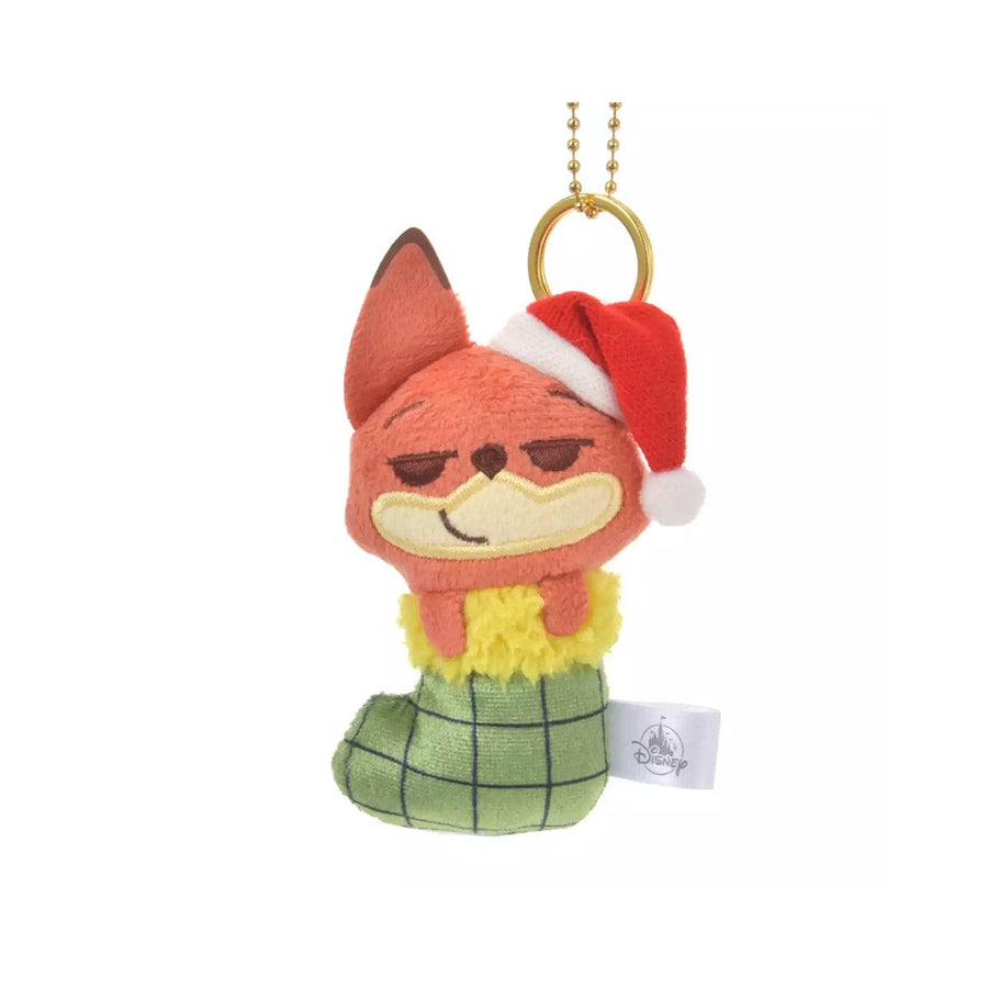 Disney Christmas Nick Wilde Plush Keychain Sock