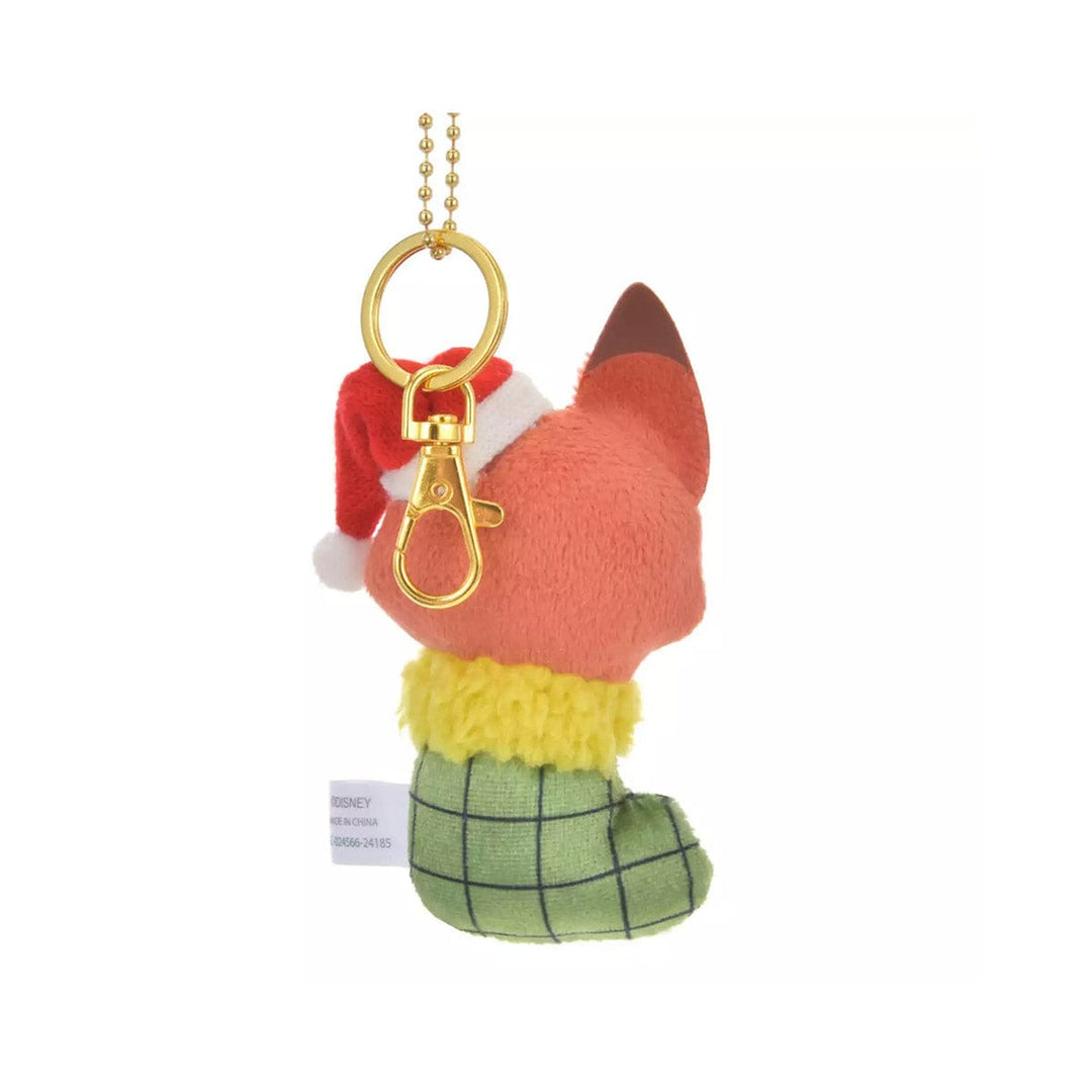 Disney Christmas Nick Wilde Plush Keychain Sock