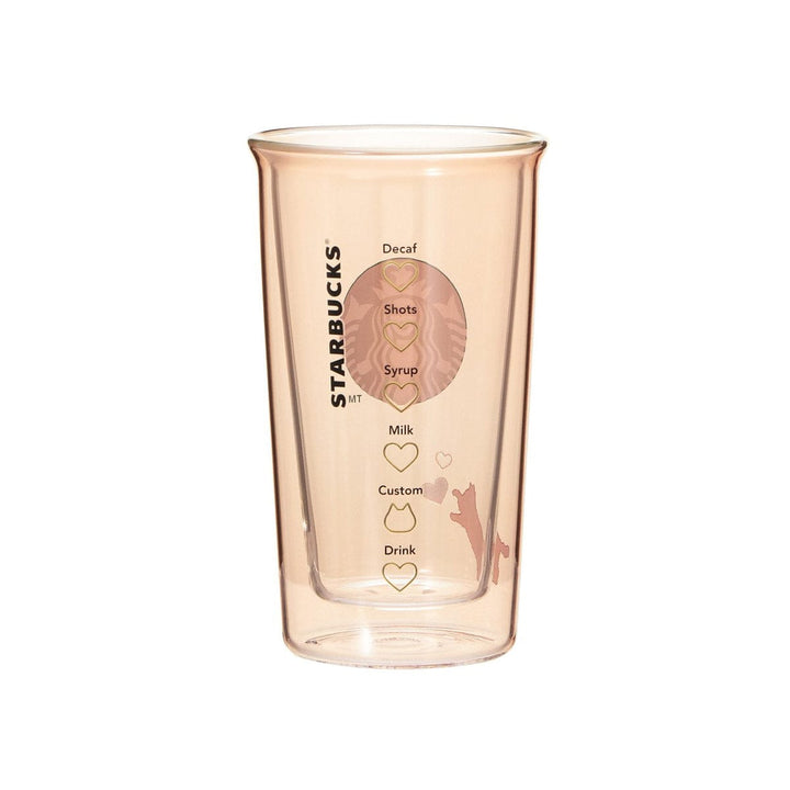 Starbucks Valentine 2025 Heat-Resistant Double Wall Glass: Beige thumbnail 2
