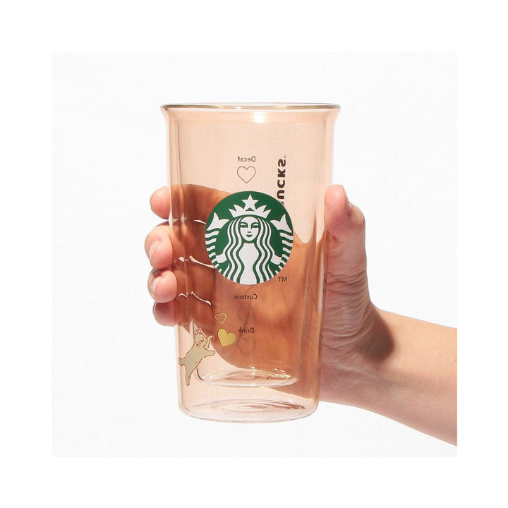 Starbucks Valentine 2025 Heat-Resistant Double Wall Glass: Beige thumbnail 6