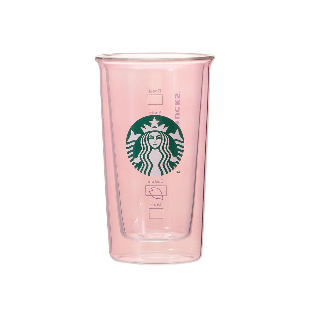 Starbucks Japan Sakura 2025 Double Wall Glass: Pale Pink