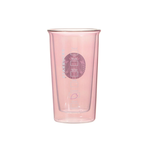 Starbucks Japan Sakura 2025 Double Wall Glass: Pale Pink
