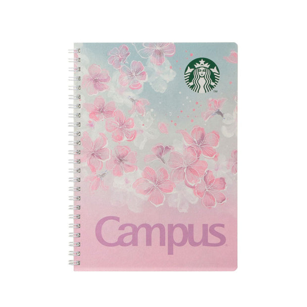 Starbucks Japan Sakura 2025 Campus Ring Notebook: Gradient