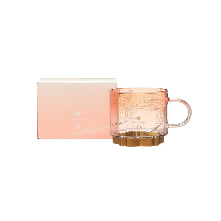 Starbucks Reserve Sakura 2025 Gold Bottom Handle Glass Mug thumbnail 4