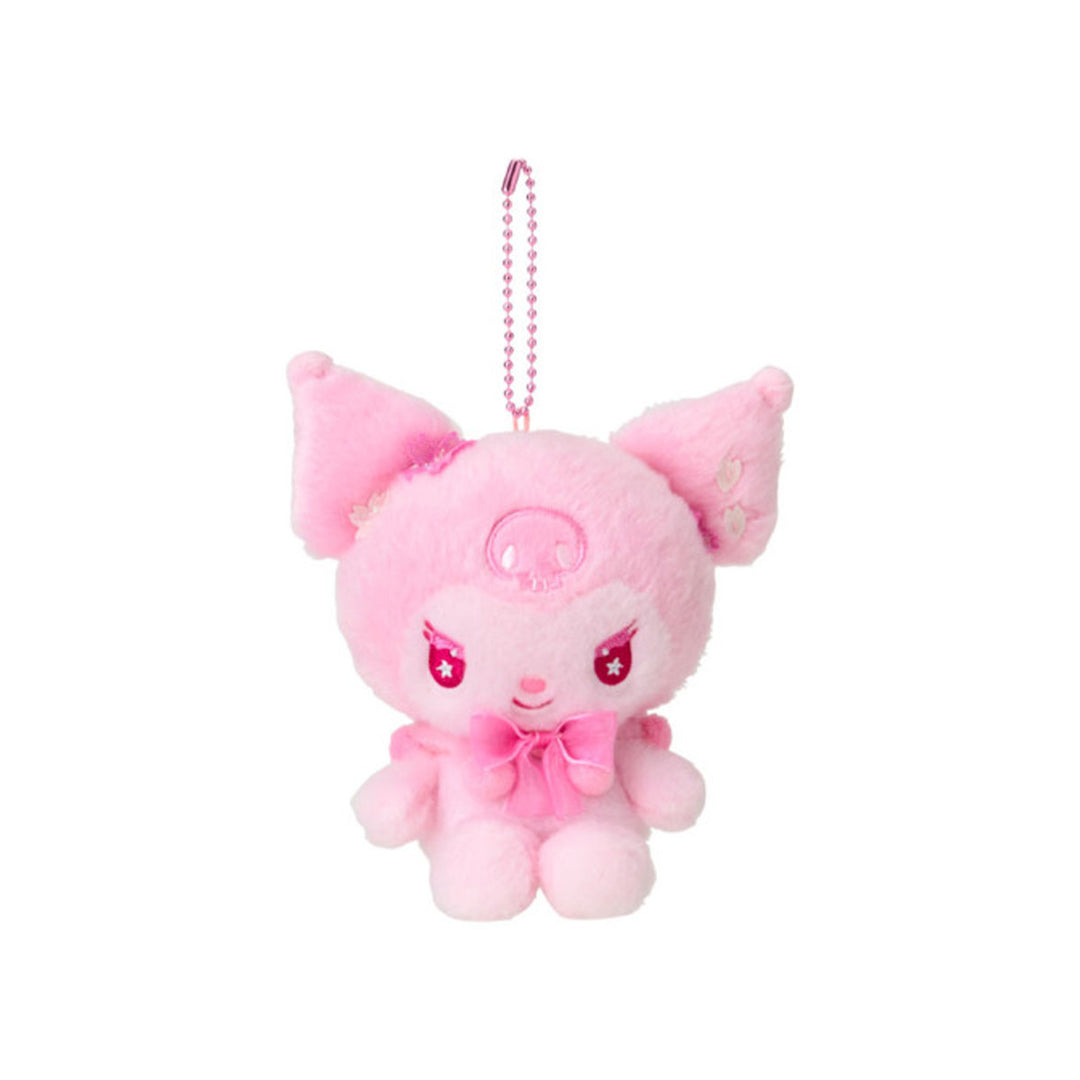 Sanrio Japan Sakura 2025 Mascot Plush Keychain: Kuromi