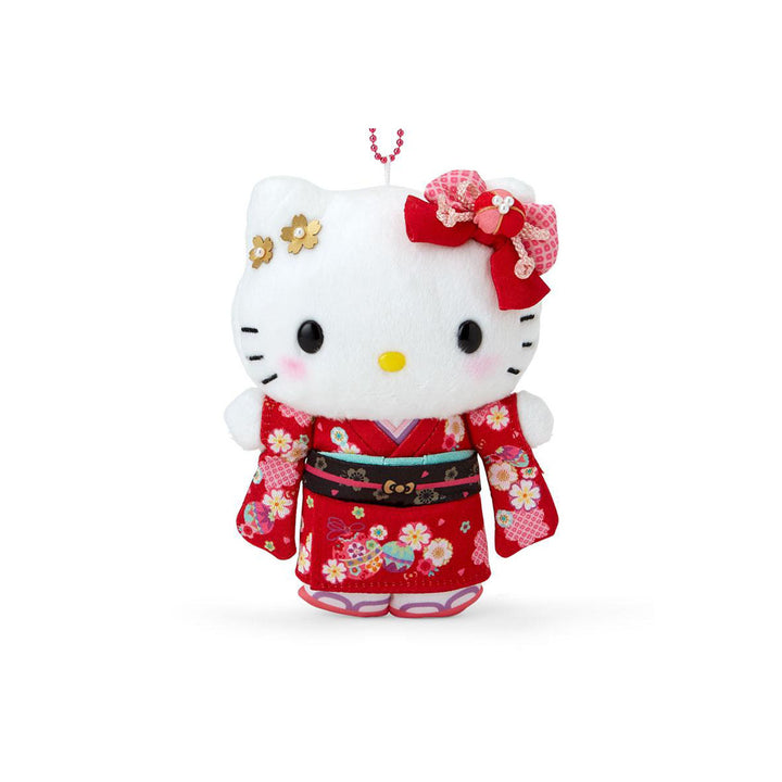 Sanrio Sakura 2025 Mascot Kimono Plush Keychain: Hello Kitty thumbnail 1