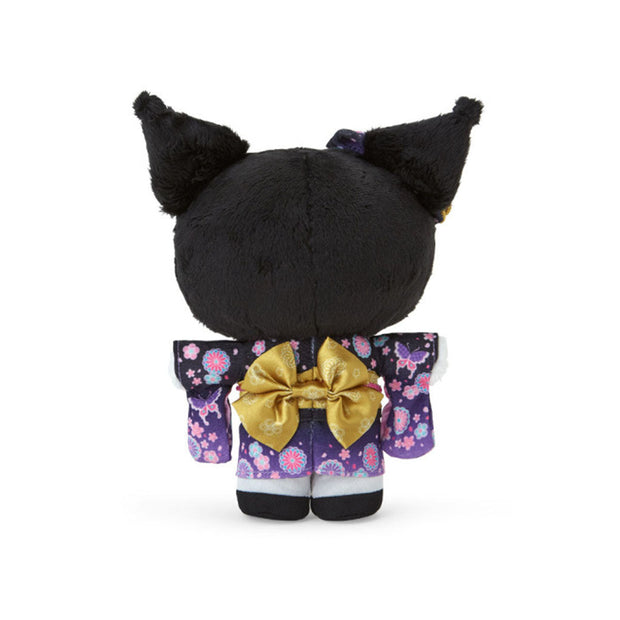 Sanrio Japan Sakura 2025 Mascot Kimono Plush Toy: Kuromi