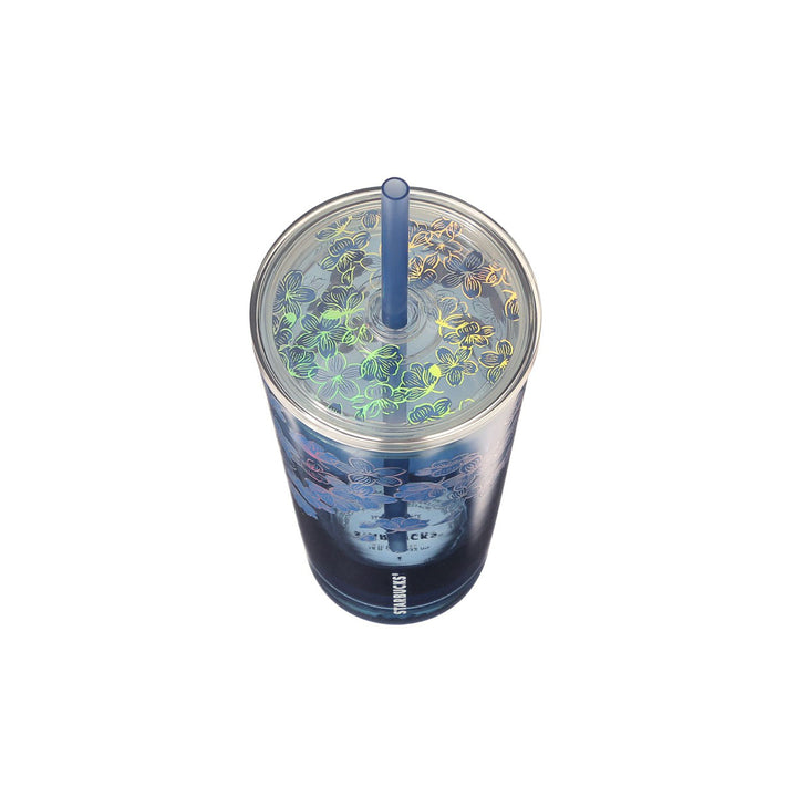 Starbucks Sakura 2025 Glass Tumbler Night Blue thumbnail 4