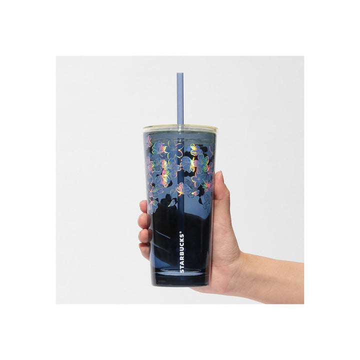 Starbucks Sakura 2025 Glass Tumbler Night Blue thumbnail 7