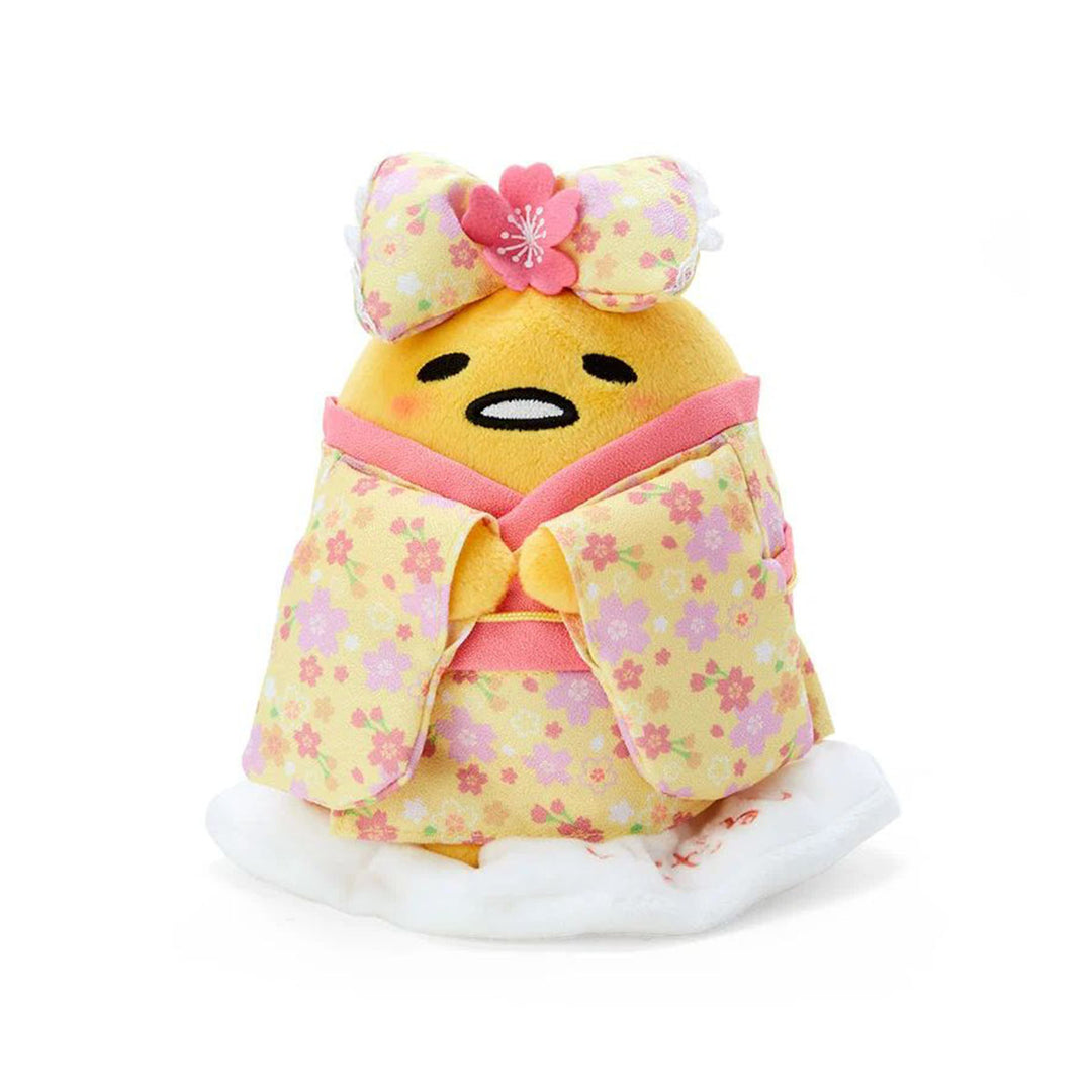 Sanrio Japan Sakura 2025 Mascot Kimono Plush Toy: Gudetama