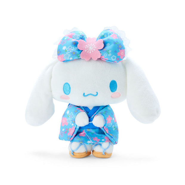 Sanrio Japan Sakura 2025 Mascot Kimono Plush Toy: Cinnamoroll