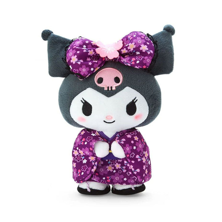 Sanrio Japan Sakura 2025 Kimono Plush Toy: Kuromi thumbnail 1