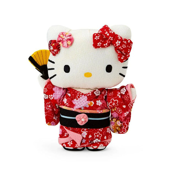 Sanrio Sakura 2025 Red Chirimen Medium Doll: Hello Kitty thumbnail 1