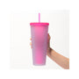Starbucks Spring 2025 Logo Cold Cup Tumbler: Neon Pink thumbnail 7