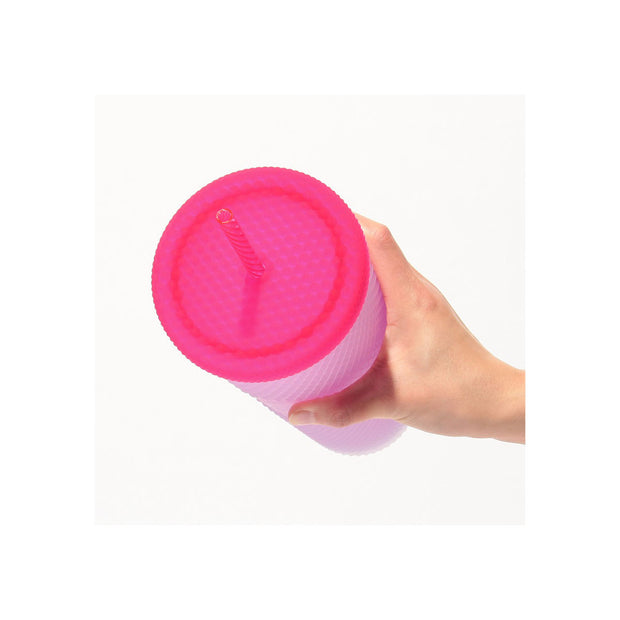 Starbucks Spring 2025 Logo Cold Cup Tumbler: Neon Pink