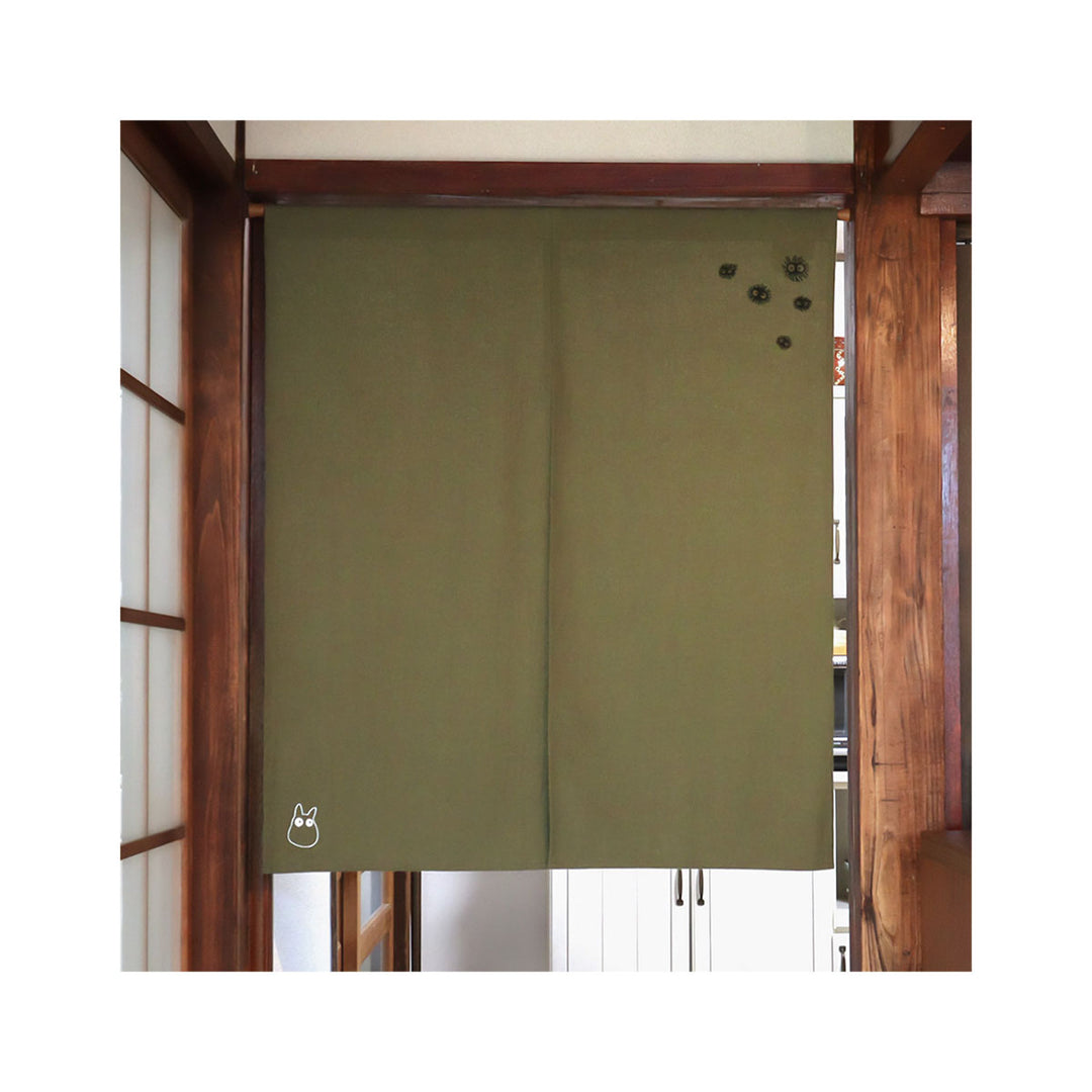Ghibli My Neighbor Totoro Embroidered Curtain Kurosuke: Green