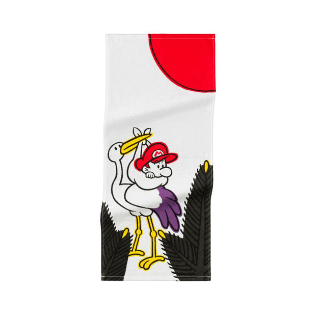 Nintendo Super Mario January Pine Hanafuda Face Towel: Mario