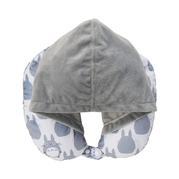 Ghibli My Neighbor Totoro Hooded Neck Pillow: Grey