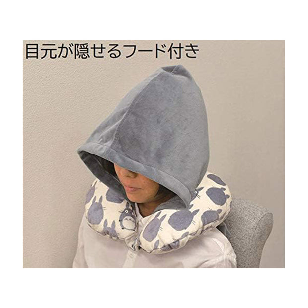 Ghibli My Neighbor Totoro Hooded Neck Pillow: Blue