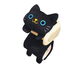 Black Cat Toilet Paper Holder