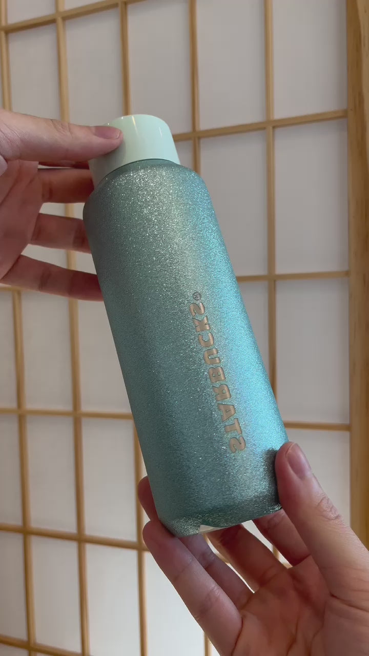 Starbucks Japan Holiday 2023 Glitter Mint Bottle