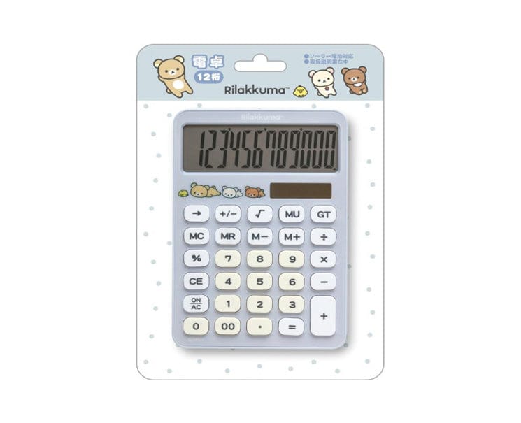 Rikkulma Math Crunch numbers in style with the SAN-X Calculator Blue Rilakkuma! This ...
