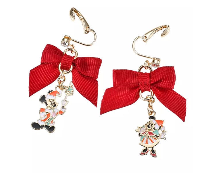 Disney Japan Christmas 2023 Mickey & Minnie Earrings