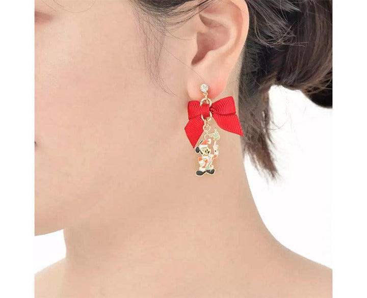 Disney Japan Christmas 2023 Mickey &amp; Minnie Earrings thumbnail 3