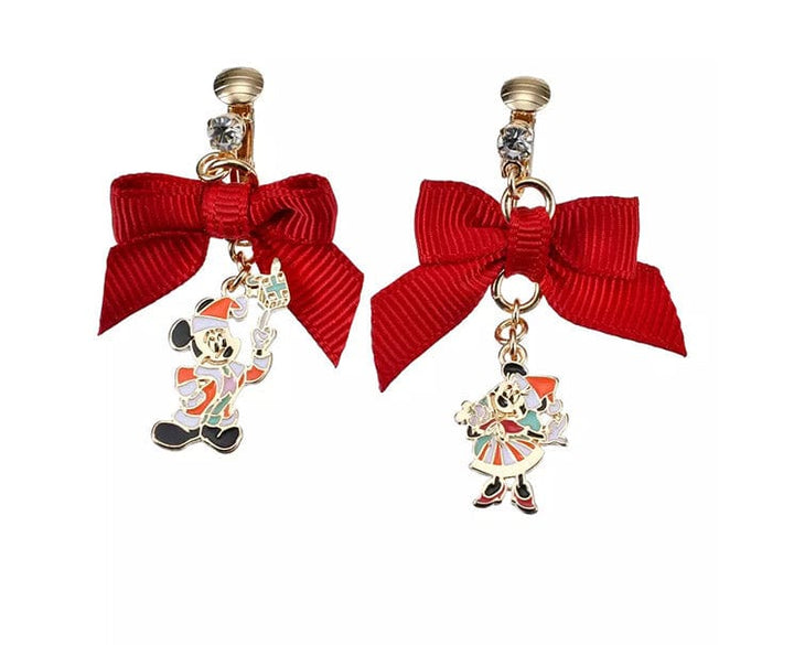 Disney Japan Christmas 2023 Mickey &amp; Minnie Earrings thumbnail 2