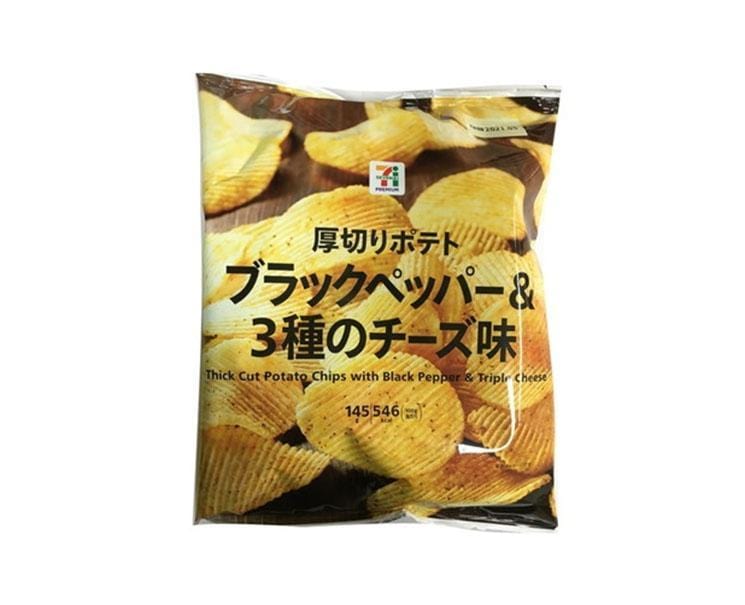 7-11 Premium: Thick Cut Potato Chips with Black Pepper & Triple Cheese Candy and Snacks Sugoi Mart