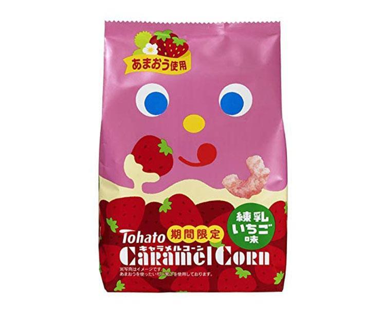 Tohato Caramel Corn Strawberry Condensed Milk Flavor Candy and Snacks Sugoi Mart