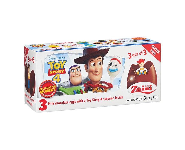 Toy Story 4 Chocolate Egg (3 Pieces) Candy and Snacks, Hype Sugoi Mart   