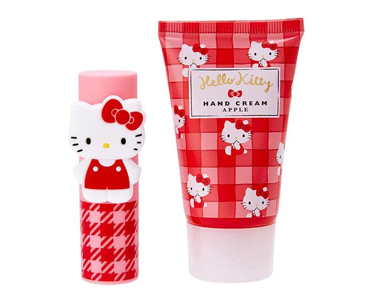 Hello Kitty Lip Balm & Hand Cream Apple Set Beauty and Care, Hype Sugoi Mart   
