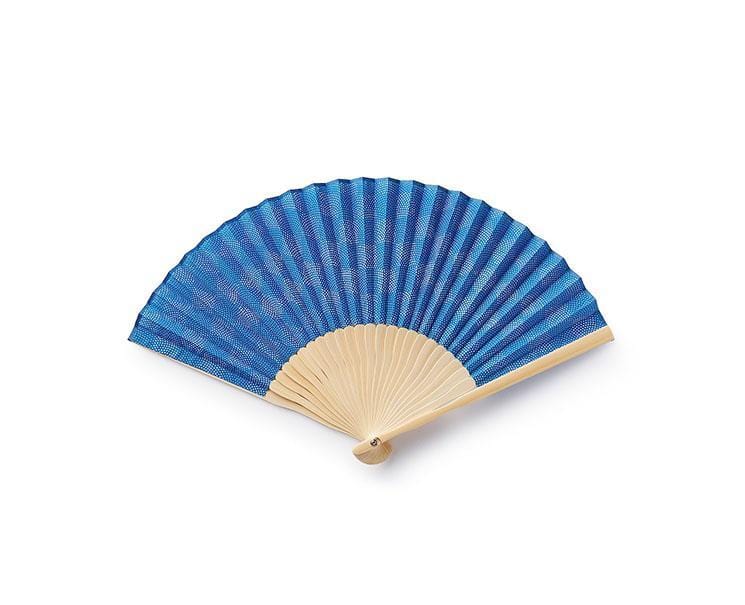 Muji Traditional Japanese Bamboo Fan: Blue Home Sugoi Mart