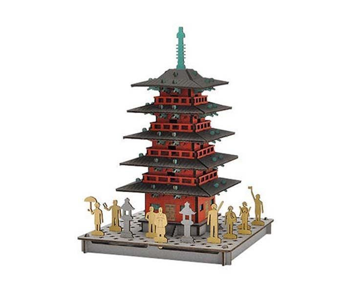 Pusu 3D Puzzle: Five Story Pagoda (Red) Toys and Games Sugoi Mart