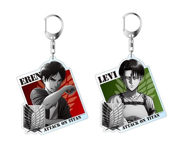 Attack On Titan Keychains: Levi & Eren Anime & Brands Sugoi Mart