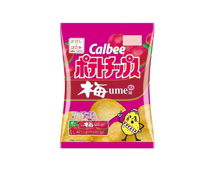 Calbee X Lotte Plum Gum Flavor Potato Chips Candy and Snacks Sugoi Mart