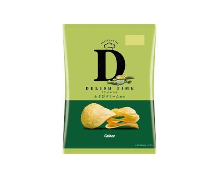 Calbee Delish Time Chips: Wasabi and Cream Candy and Snacks Sugoi Mart