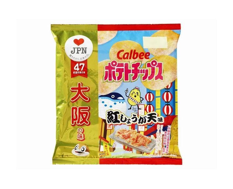 Calbee Red Pickled Ginger Potato Chips Candy and Snacks Sugoi Mart