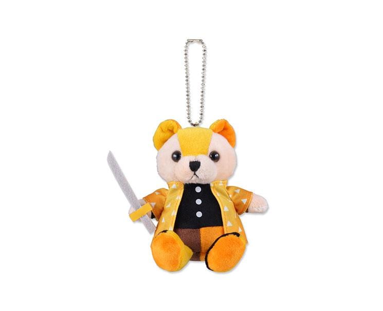 Demon Slayer Keychain Bear Plush: Zenitsu Agatsuma Anime & Brands Sugoi Mart